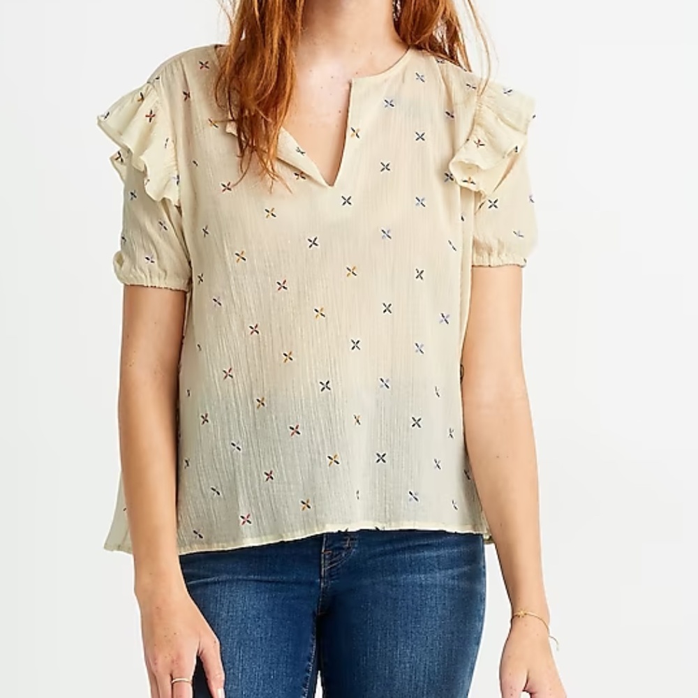 Madewell Embroidered Gazebo Top Size Small